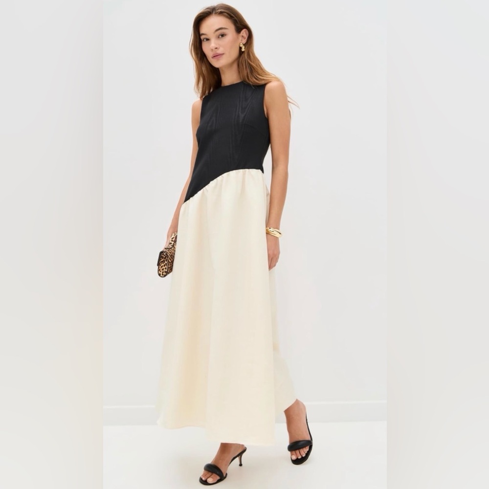 Simon Miller Black and Cream Midi Dress - Picture 3 of 3
